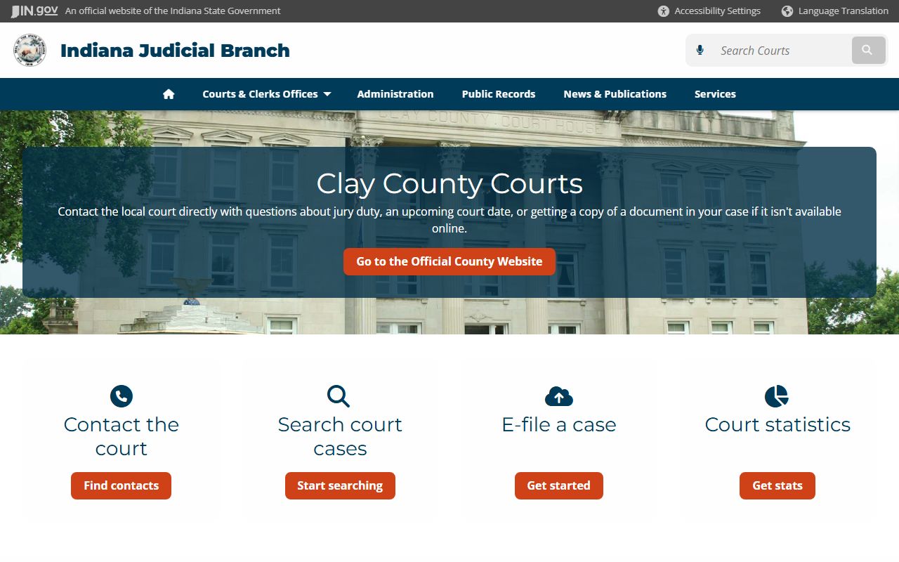Clay County divorce records clerk office in Brazil Indiana