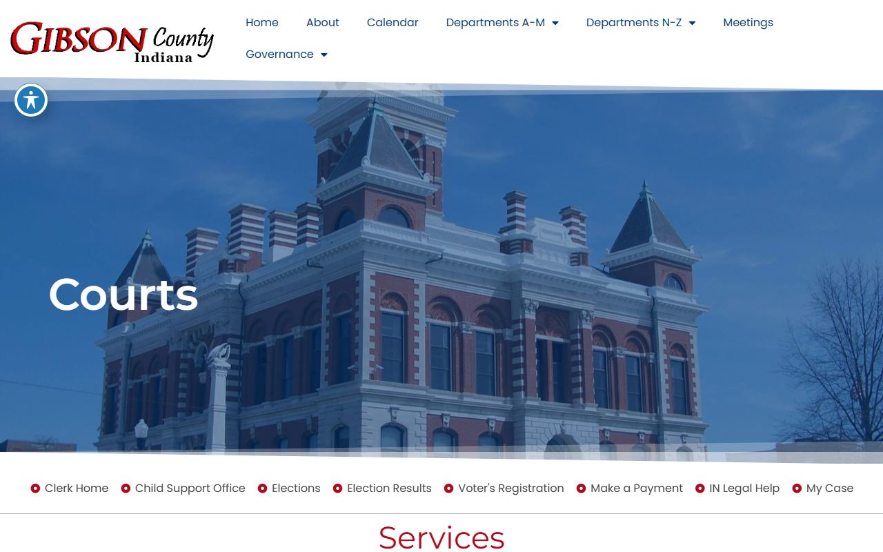 Gibson County Indiana local court resource page