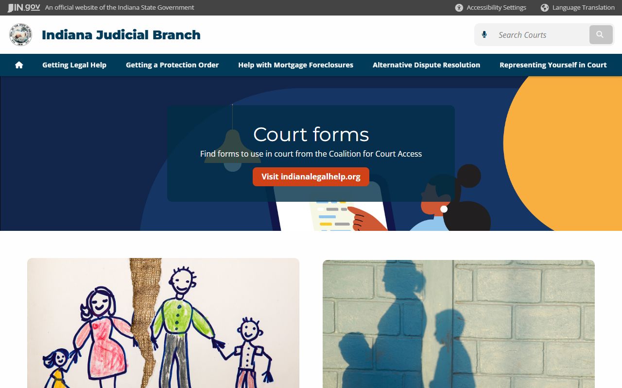 Hendricks County Indiana Clerk of Courts website