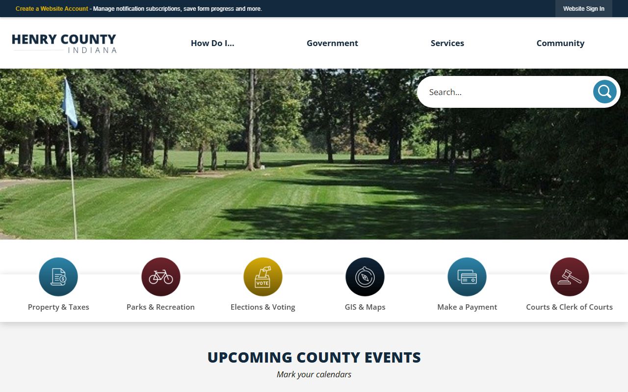 Henry County Indiana local court resource page
