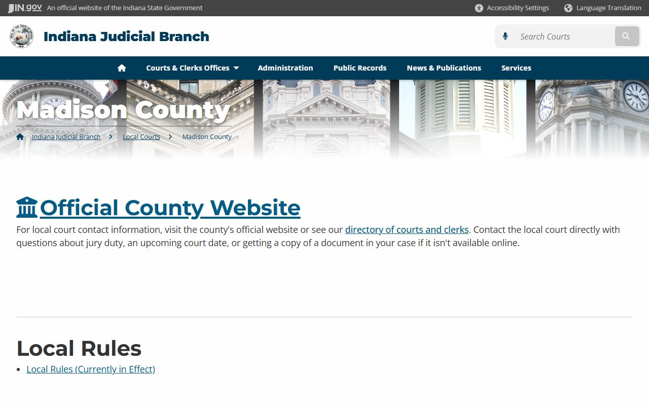 Madison County clerk office resource for divorce records