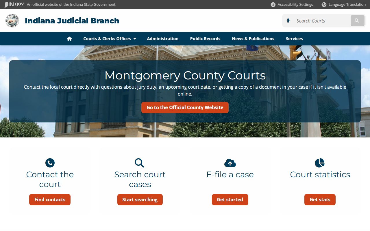 Montgomery County clerk office resource for divorce records