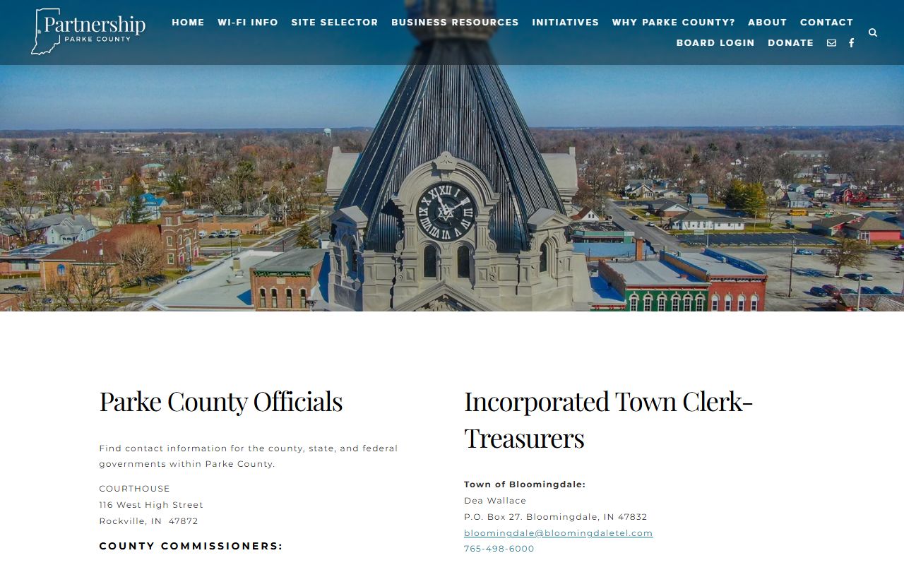 Parke County clerk office resource for divorce records