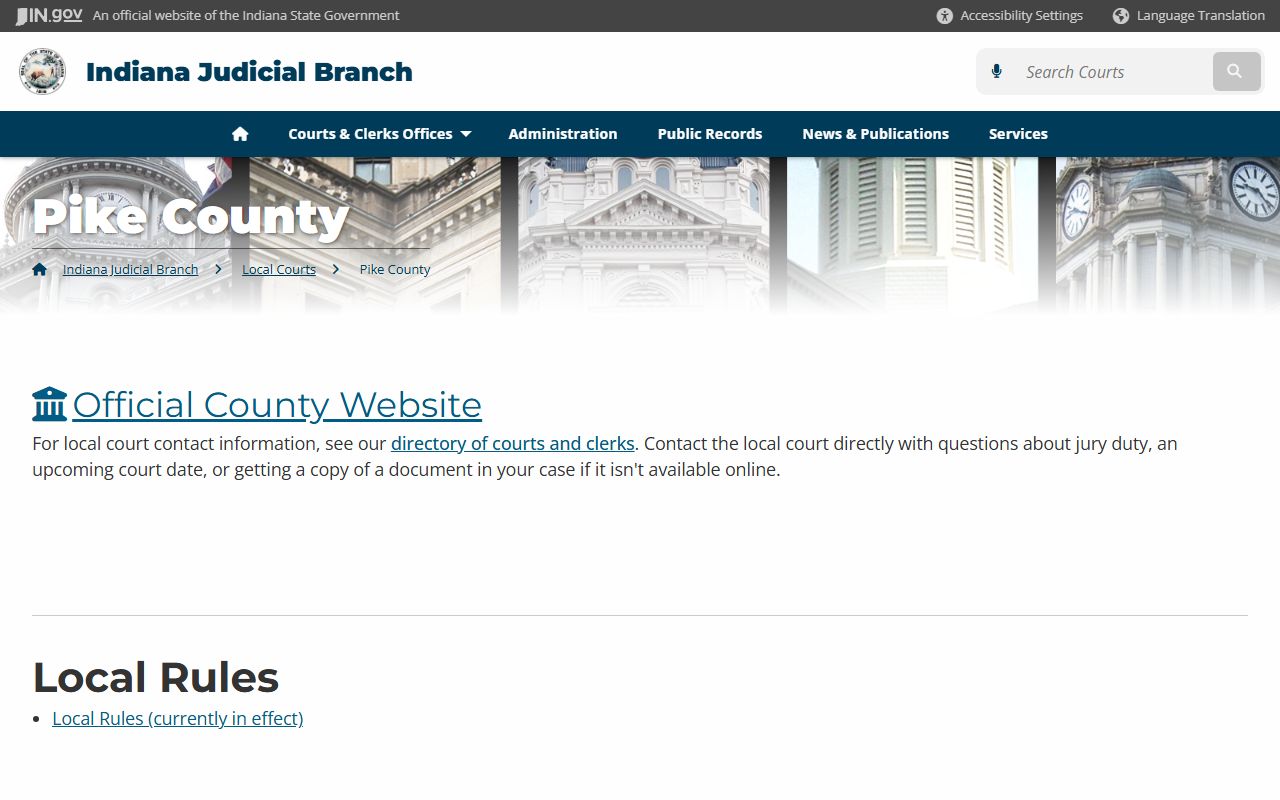 Pike County clerk office resource for divorce records
