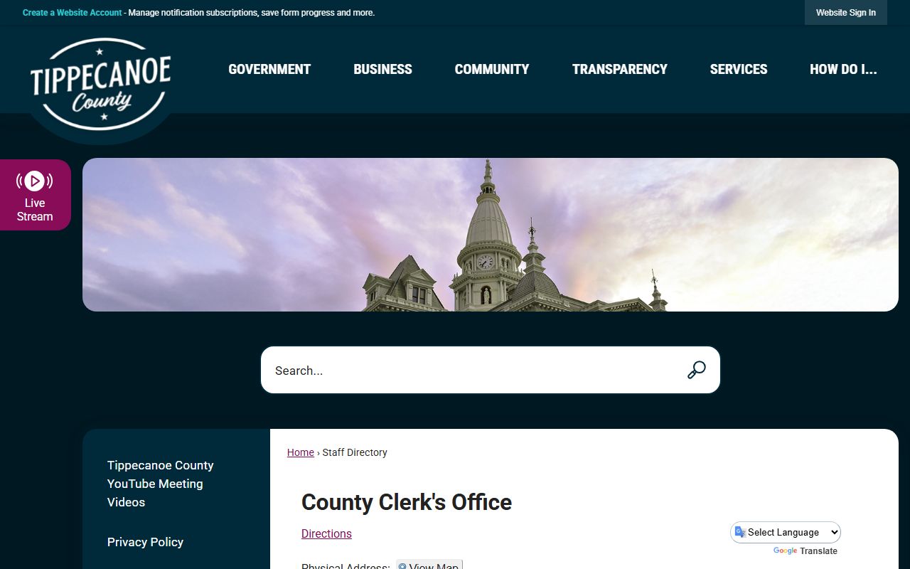 Tippecanoe County court records portal for divorce case searches